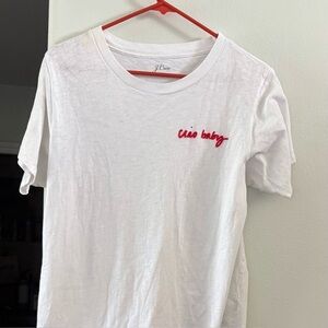 J. Crew “ciao baby” Tee. Size Large.